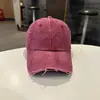 Jovem Casal Lavado Estilo Velho Desgastado Furo Boné de Sol Boné de Baseball Feminino Moda de Rua Hip Hop Rosto Emagrecimento Chapéu de Aba Curva Masculino