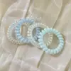 Elástico de Cabelo Azul Sal Marinho de Alta Elasticidade Sem Costura para Mulheres 2025 Novo Elástico de Telefone Headband Durável Acessório de Cabeça Elástico de Borracha Prendedor de Cabelo