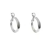 Pendientes de plata S925 con forma de aguja y viento frío, estilo Hong Kong, elegantes y combinables, joyería personalizada de nicho.