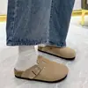 Pantuflas de Dibujos Animados Lindas y Modernas de Punta Cerrada para Mujer, Otoño 2026 Nuevo Estilo Niche Ligero para el Hogar con Suela Suave Estilo Birkenstock para Mujer