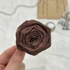 Novo estilo chinês pequeno estilo perfumado camélia flor grampo de cabelo menos grampo de cabelo para trás cabeça seca rosa flor baixo rabo de cavalo grampo de cabelo