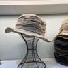 Chapéu de Pescador Plissado de Linho Estilo Yamamoto Feminino Respirável Estilo Japonês Chapéu de Proteção Solar Dobrável Chapéu Bacia Circunferência da Cabeça Grande Chapéu Versátil