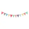 Bandera triangular estilo coreano banderín de cumpleaños decoraciones para fiestas banderín colorido festivo banderín de cadena banderín colgante flor de tirón accesorios de diseño de escena