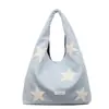 Bolso de hombro grande de estilo coreano minimalista con bordado de estrella para mujer, nuevo modelo 2026, bolso casual para estudiante universitario, para el día a día, bajo el brazo