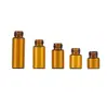 Frasco Conta-gotas Marrom com Tampa de Rosca 1-5ml Frasco de Vidro para Dosagem Frasco Pequeno para Essência Frasco Pequeno para Dosagem de Amostras