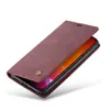 Adecuado para iPhone 11 Pro funda de teléfono móvil retro esmerilada soporte de tarjeta abatible con succión magnética funda de cuero para Apple 11