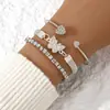 Moda Popular Transfronteriza Diseño Simple de Símbolo Infinito Set de 3 Pulseras Creativo Pulsera de Figura de Ocho Joyería para Niña