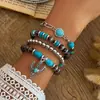 Pulsera DIY de Cuentas Turquesas Más Vendida Transfronteriza Temu Set de Joyería Bohemio Tejido a Mano de Múltiples Piezas
