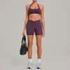 Conjunto de yoga ajustado cruzado con cuello halter, transpirable y de secado rápido, conjunto deportivo casual para fitness 5423+9721