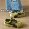 Zapatos de Entrenamiento Alemanes de Piel de Vaca con Cordones y Punta Redonda para Mujer 2026 Otoño Nuevos Versátiles Ligeros Cómodos Deportivos Casuales