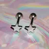 Estrela Aço Inoxidável Piercing na Língua Aço Titânio Decoração na Língua Anel para Língua Bebível Nova Nicho Joias de Piercing Corporal Atacado Transfronteiriço