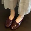 Nuevos Zapatos Planos de Ballet Versátiles de Estilo Vintage para Otoño 2026, Suela Suave, Punta Redonda Baja, con Lazo y Pliegues, para Mujer