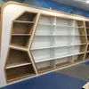 Estante Criativa Poligonal para Livros de Biblioteca, Livraria Escolar, Armário de Armazenamento de Livros de Chão e de Parede, Gabinete de Grade Combinável Multicamadas