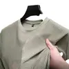 Top de Hombre de Color Sólido con Mangas Cortas, Delgado de Secado Rápido Poliéster de Bambú 2026 Camiseta de Manga Corta de Seda de Hielo, Capa Base de Verano para Hombre de Manga Corta