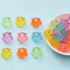 Adesivo luminoso de desenho animado ovo bebê diy brinquedo infantil máquina de boneca acessórios de cabelo grampo de cabelo carro resina pequenos enfeites atacado