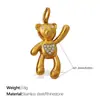 Novedades Transfronterizas Europeas y Americanas, Colgantes de Animales de Diamantes DIY Lindos y Exquisitos, Colección Versátil de Colgantes Chapados en Acero Inoxidable con Oro de 18 Quilates