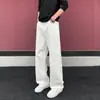 Calça Jeans Masculina Primavera Outono Retro Americano Lavada Marca Tendência Desgastada Cool Solta Algodão Puro Calça de Trabalho