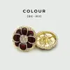 Botones Metálicos Florales de Alta Gama Incrustados con Diamantes para Trajes, Suéteres, Botones Decorativos para Abrigos, Botones Redondos de Piel Versátiles
