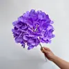 Flor de seda de hortênsia feltro à mão atacado mesa flor artificial molhada arranjo de casamento flor artificial 90 cabeças hortênsia única