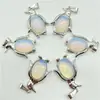 Venta Caliente Transfronteriza Joyería Europea y Americana Accesorios para Collares Cristal Natural Ágata Piedra Preciosa Colgante de Pingüino Aleación Accesorios Ecológicos