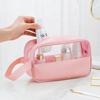 Saco cosmético Mulheres de grande capacidade portátil Ins Internet Celebrity Travel Storage Bag costura PVC cosmético lavar saco de armazenamento