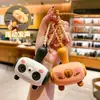 Chaveiro Original Animal Balançante Desenho Animado Fofo Panda Brinquedo Sonoro Anti-Estresse Pingente para Bolsa de Casal Presente
