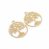 Accesorios de joyería DIY colgante redondo del árbol de la vida de aleación explosiones de AliExpress 28 * 25MM Q211
