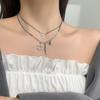Collar Retro Coreano de Borla Resistente con Estrella de Seis Puntas para Mujer, Estilo Ins Cadena para Clavícula de Personalidad Transfronteriza Europea y Americana Tendencia Hip-Hop