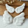Alas de ángel de murciélago diablo con relieve de felpa de cuero sintético, hechas a mano, material de bricolaje, accesorios de decoración Lolita para abanicos