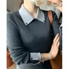 Suéter para Mujer 2025 Nuevo Estilo, Camisa Base de Punto Impresionantemente Hermosa, Elegante y que Reduce la Edad, Prenda Superior de Otoño e Invierno para Dama