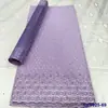 5 Yardas de Tela de Algodón Bordada Estilo Africano Más una Caja de Set de Pañuelo Hayes Encaje de Algodón Suizo