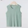 Chaleco infantil de modal, camiseta sin mangas para niños, verano, seda helada, ropa interior para niños mayores, niñas y bebés.
