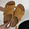 Pantuflas Birkenstock para Mujer 2026 Nueva Colección Primavera Sandalias Versátiles de Una Correa con Suela Gruesa de Corcho, Sandalias Antideslizantes para Exteriores para Mujer