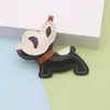 Pingente de Cachorro Ins Maluco Desenho Animado Cachorro Balançando Pingente de Couro Bolsa de Couro PU Artesanal Pingente Chaveiro de Carro