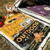 Decoração de Acampamento ao Ar Livre Piquenique Pano Pendurado Acampamento ao Ar Livre Estilo Americano Tecido de Fundo Retrô Caminhada Piquenique Tapete Equipamento