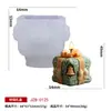 Serie Navideña DIY Atmósfera Navideña Manzana de Pino Piña Muñeco de Nieve Caja de Regalo Vela Aromática Molde de Silicona