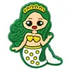Decoración Plana de Cola de Sirena de Dibujos Animados Accesorios para el Cabello Accesorios de Equipaje DIY Princesa Sirena Parche de Goma Suave de PVC