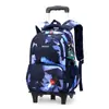 Mochila Escolar com Rodinhas Modelo Novo Peixe Natural Conjunto de Três Peças para Alunos do Ensino Fundamental, Meninos e Meninas, Mochila da Moda de Grande Capacidade, Dropshipping Mais Vendido
