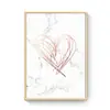 Pintura em Tela com Letras Me&You Ouro Rosa Lábios Planta Verde Arte Abstrata Núcleo Decoração de Quarto Casa Pintura