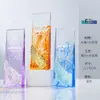 Trofeo de cristal personalizado con panel biselado iridiscente fluido, estrella de cinco puntas, premio de alta gama para la reunión anual de la empresa, premio al empleado destacado