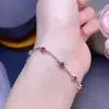 Nova Pulseira de Garnet Vermelho Vinho Natural, Tamanho da Pedra Principal: 3mm, Granada Natural Pura, Granada