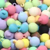 Cuentas de Caucho Acrílico con Agujeros para Colgar, Accesorios para Joyería DIY, Colgantes, Cuentas Esmeriladas, Fábrica Directa
