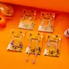 Pendientes de Halloween Estilo Gótico Oscuro Nuevos Transfronterizos para Mujer Diseño de Pendientes con Calavera Esqueleto y Borla Pendientes al por Mayor