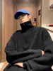 Directo de Fábrica Otoño/Invierno Tejidos Suelto Versátil Chaqueta Media Cremallera Suéter de Cuello Alto Estilo Perezoso de Alta Gama para Hombre