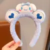 Faixa de Cabelo Kawaii Fofa Estilo Coreano Outono e Inverno Pelúcia Desenho Animado Faixa de Cabelo Menina Doce Pressão de Cabelo Lavar Rosto Faixa de Cabelo