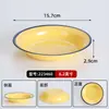 Conjunto de 10 Pratos de Melamina Vintage, Pratos Imitação Esmalte para Hot Pot de Rua Retro de Chongqing, Pratos Plásticos Especiais Comerciais