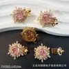Pulsera Brazalete Collar Joyería de Copo de Nieve con Cierre de Cuentas DIY Corte Rosa Milenio Zirconia