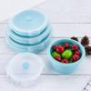 Fábrica direta ao ar livre proteção ambiental silicone lancheira microondas forno lancheira selada fresco-mantendo lancheira dobrável lancheira de plástico
