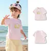 Balabala Camiseta Bebê Tops Bebê Roupas de Meninas Manga Curta de Meninos Moda Tendência Divertida Nova Primavera e Verão 2025