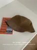 Chapéu de pescador vintage retrô em patchwork de couro PU para adultos, para mulheres, outono e inverno, estiloso e que afina o rosto, chapéu bucket